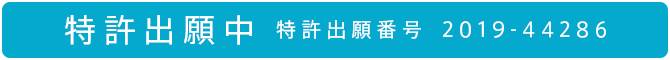 特許出願中 特許出願番号 2019-44286